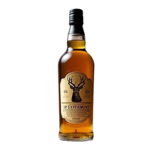 bottle, crown, ipa, experiment, whiskey, golden, color, label transparent PNG cut-out