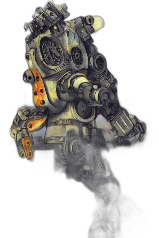 robot, weapon, mask, face transparent PNG cut-out