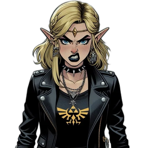 jacket, comic book art, concept art, cartoon, pixel art, dark, intense, female transparent PNG cut-out