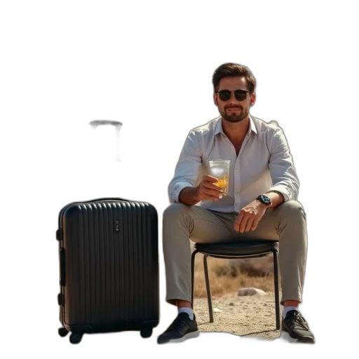furniture, jacket, robot, bottle, 3d render, beach, fire, man transparent PNG cut-out