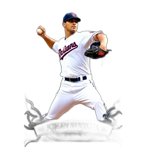 photorealistic, baseball, card, featuring, player, white, blue, uniform transparent PNG cut-out