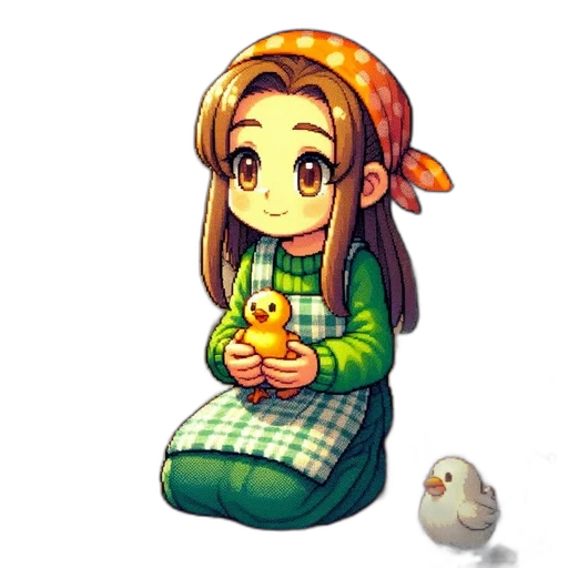 food, animal, staff, creature, pixel art, watercolor, concept art, cartoon transparent PNG cut-out
