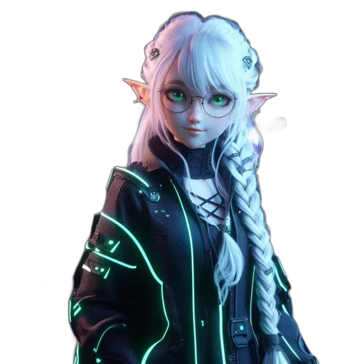 jacket, staff, dragon, creature, concept art, fantasy art, cyberpunk, pixel art transparent PNG cut-out
