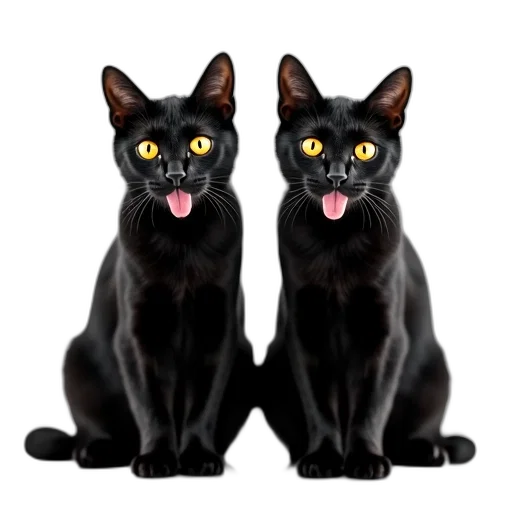 animal, photorealistic, 3d render, concept art, pixel art, two, identical, black transparent PNG cut-out