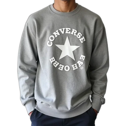 jacket, converse, grey, core, logo, sweatshirt transparent PNG cut-out