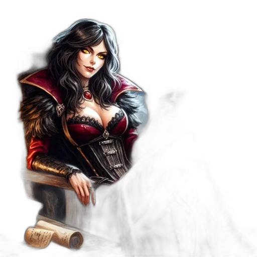 fantasy art, concept art, comic book art, pixel art, woman, yellow, eyes, black transparent PNG cut-out