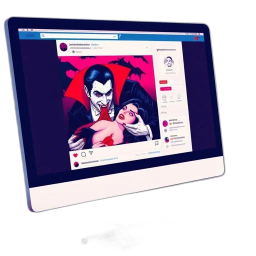 concept art, comic book art, open, browser, window, displays, draculadracula, post transparent PNG cut-out