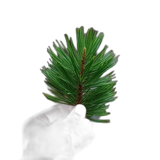 tree, hair, crown, hat, 3d render, photorealistic, close-up, green transparent PNG cut-out