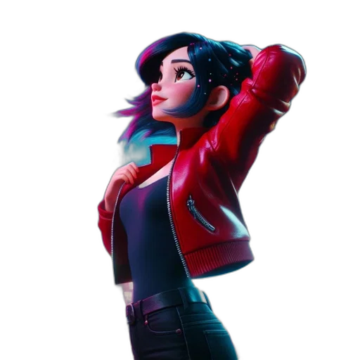 jacket, weapon, face, robot, concept art, 3d render, comic book art, cartoon transparent PNG cut-out