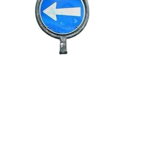 staff, concept art, 3d render, blue, sign, arrow, pointing, left transparent PNG cut-out
