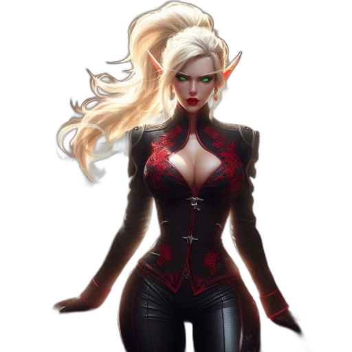 jacket, comic book art, concept art, fantasy art, pixel art, red, dark, elegant transparent PNG cut-out