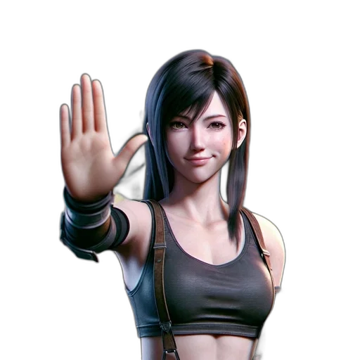 weapon, staff, face, concept art, 3d render, fantasy art, cyberpunk, two transparent PNG cut-out