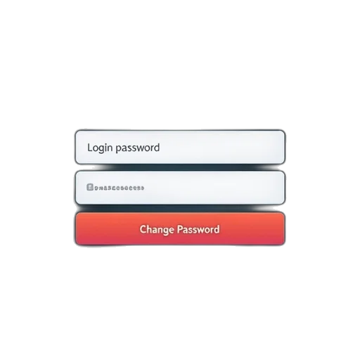 password, login, page, change, button, highlighted transparent PNG cut-out