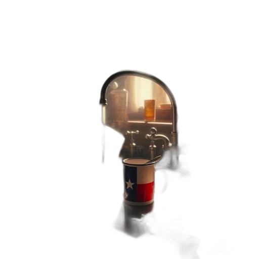 staff, umbrella, bottle, robot, 3d render, photorealistic, concept art, pixel art transparent PNG cut-out
