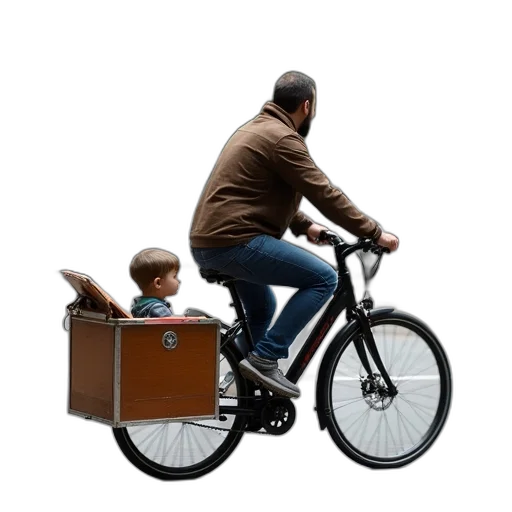 concept art, photorealistic, man, riding transparent PNG cut-out