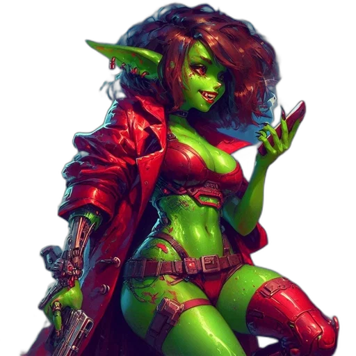 staff, fantasy art, concept art, pixel art, comic book art, green, red, neon transparent PNG cut-out