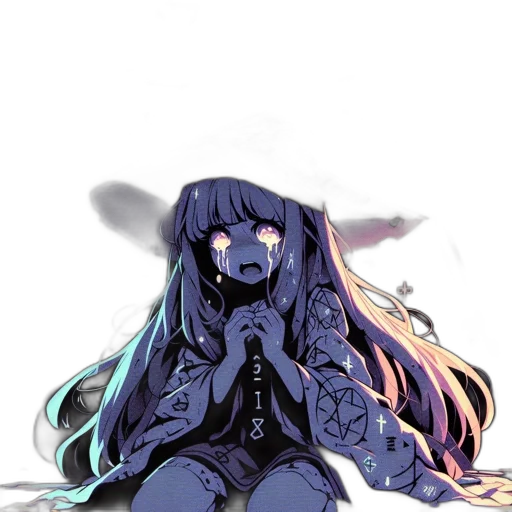 dress, creature, mask, face, pixel art, concept art, anime, watercolor transparent PNG cut-out