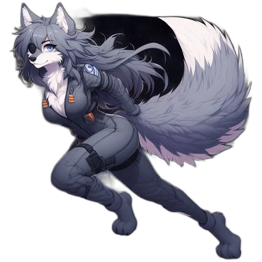 staff, animal, creature, jacket, anime, concept art, pixel art, fantasy art transparent PNG cut-out