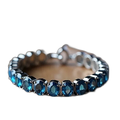 jewelry, crown, blue, silver, bracelet, gemstones, displayed, wooden transparent PNG cut-out