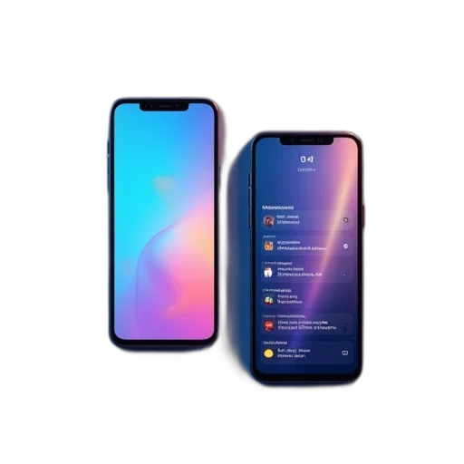 colorful, blue, neon, pastel, screen, back, panel, phone transparent PNG cut-out
