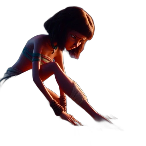 creature, concept art, 3d render, comic book art, fantasy art, animated, female, character transparent PNG cut-out