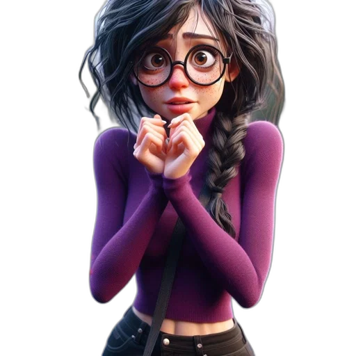 dress, staff, face, concept art, cartoon, fantasy art, comic book art, dark transparent PNG cut-out