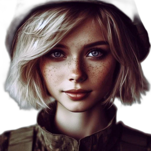face, hat, jacket, weapon, photorealistic, fantasy art, concept art, comic book art transparent PNG cut-out