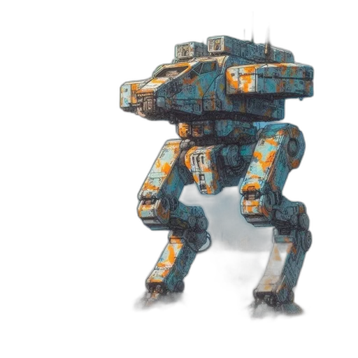 robot, weapon, creature, animal, concept art, 3d render, pixel art, watercolor transparent PNG cut-out