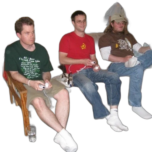 furniture, hat, shoes, staff, three, men, sit, couch transparent PNG cut-out