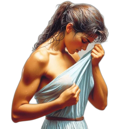 dress, jewelry, weapon, oil painting, photorealistic, concept art, watercolor, blue transparent PNG cut-out
