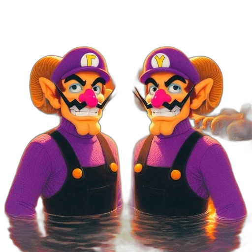 mask, crown, weapon, creature, vaporwave, concept art, 3d render, pixel art transparent PNG cut-out