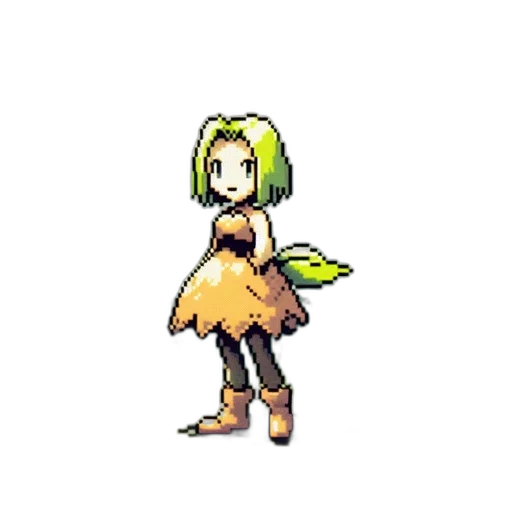 staff, creature, animal, dress, pixel art, concept art, anime, fantasy art transparent PNG cut-out