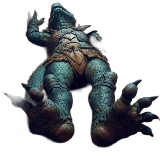 creature, dragon, animal, staff, concept art, 3d render, fantasy art, reptilian transparent PNG cut-out
