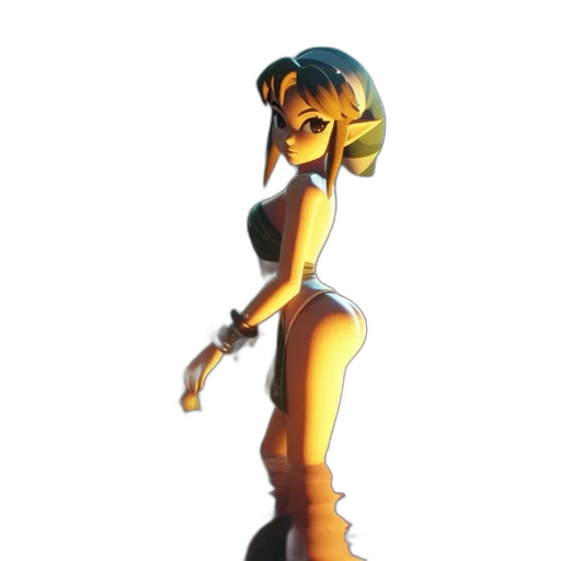 dress, staff, robot, weapon, concept art, 3d render, pixel art, cartoon transparent PNG cut-out