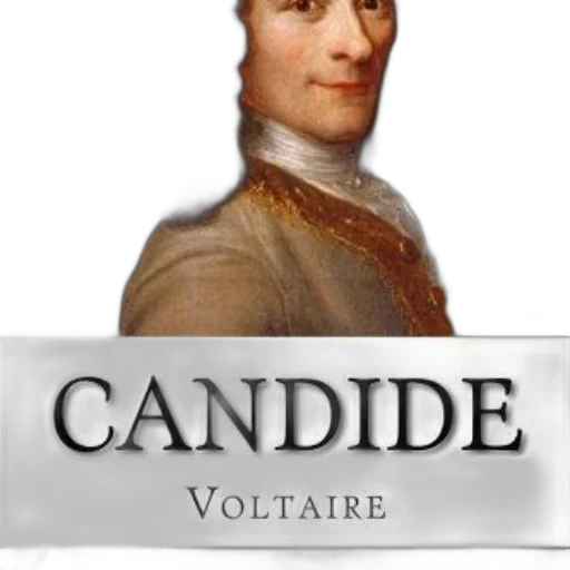 book, cover, featuring, historical, portrait, man, title, candide transparent PNG cut-out
