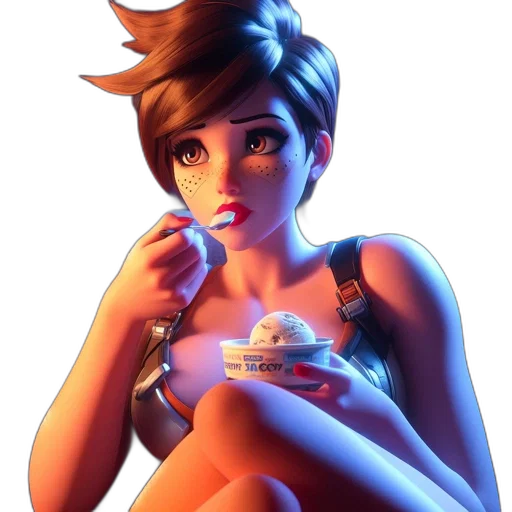 food, face, concept art, 3d render, cartoon, fantasy art, neon lights, pastel transparent PNG cut-out