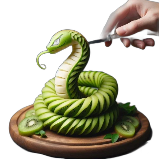 food, dragon, creature, staff, photorealistic, 3d render, concept art, fantasy art transparent PNG cut-out