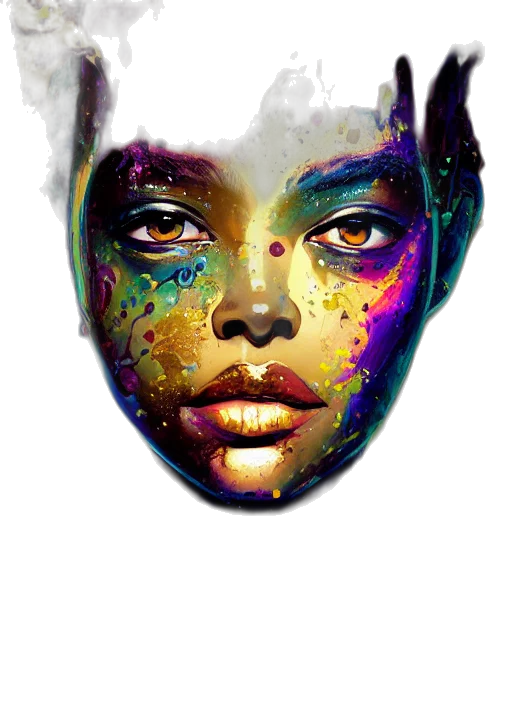 face, mask, crown, jewelry transparent PNG cut-out