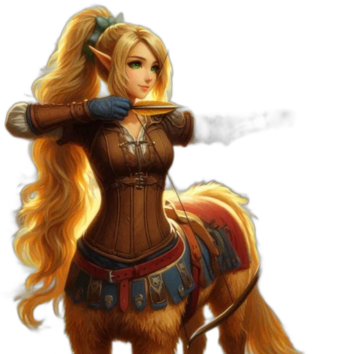staff, fantasy art, concept art, pixel art, comic book art, golden, female, character transparent PNG cut-out