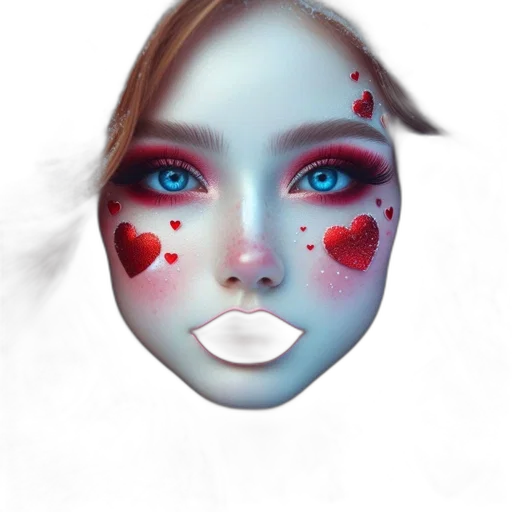 face, mask, creature, robot, fantasy art, photorealistic, concept art, 3d render transparent PNG cut-out