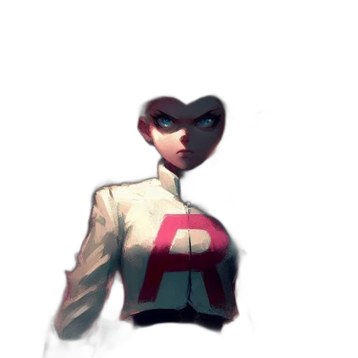 jacket, robot, face, staff, concept art, pixel art, 3d render, comic book art transparent PNG cut-out