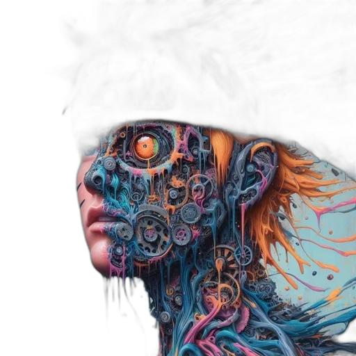 mask, face, creature, robot, cyberpunk, concept art, fantasy art, photorealistic transparent PNG cut-out