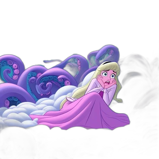 dragon, dress, concept art, fantasy art, cartoon, 3d render, underwater, fog transparent PNG cut-out