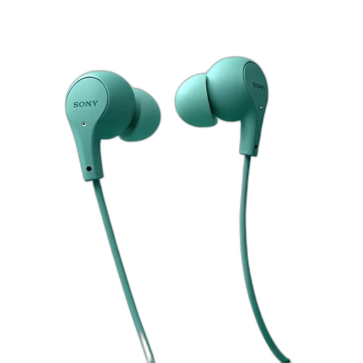 3d render, photorealistic, green, pair, teal-colored, wireless, earbuds, sony transparent PNG cut-out