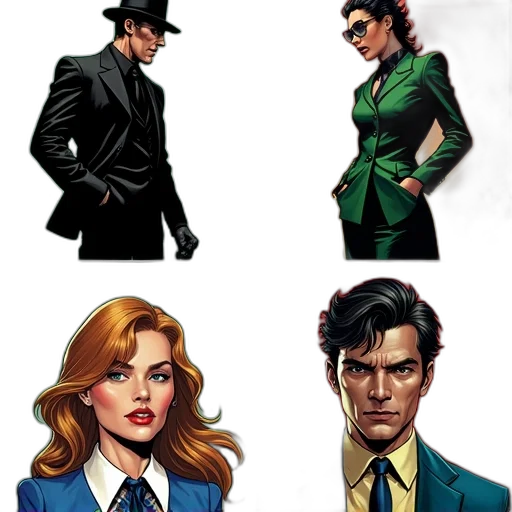comic book art, concept art, cartoon, fantasy art, green, earth tones, dark, golden transparent PNG cut-out