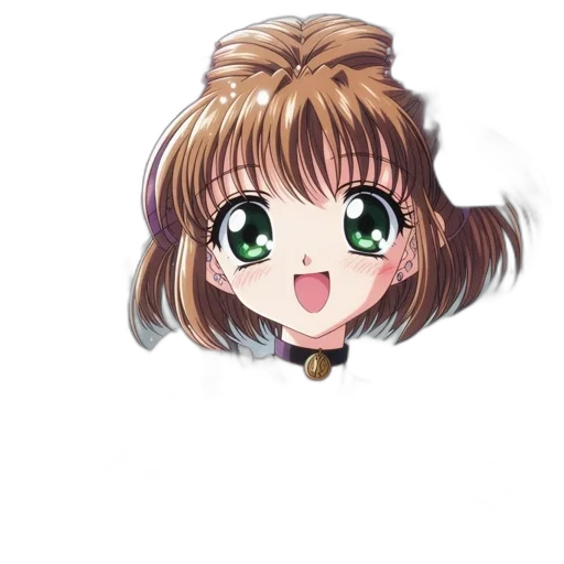 hair, staff, face, weapon, anime, cartoon, pixel art, photorealistic transparent PNG cut-out