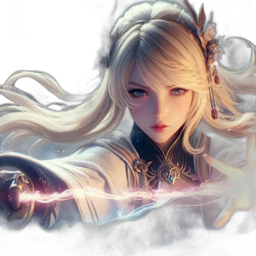 sword, weapon, dragon, staff, fantasy art, concept art, photorealistic, anime transparent PNG cut-out