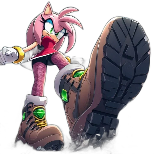 shoes, weapon, robot, concept art, cartoon, 3d render, comic book art, anthropomorphic transparent PNG cut-out