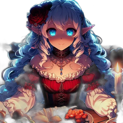 crown, face, dress, jewelry, fantasy art, anime, pixel art, concept art transparent PNG cut-out