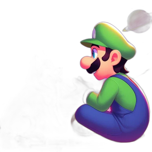 hat, concept art, 3d render, pixel art, watercolor, fog, green, monochrome transparent PNG cut-out